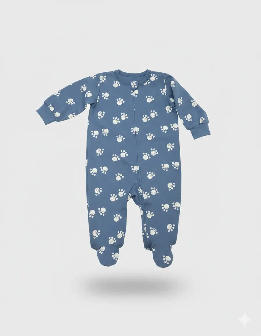100000 Cascabel huellas 6-9M Azul 9800000001434