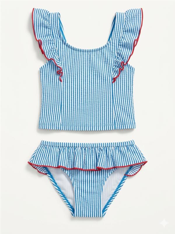 100000 Vestido de baño rayas 18-24M Azul 9800000001455