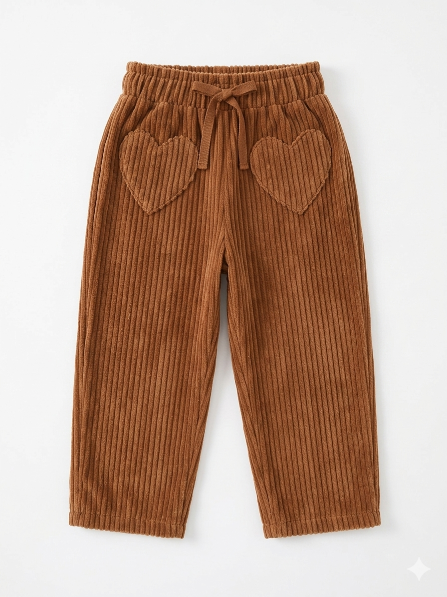 100000 Pant bolsillos corazones 4T Café 9800000001498