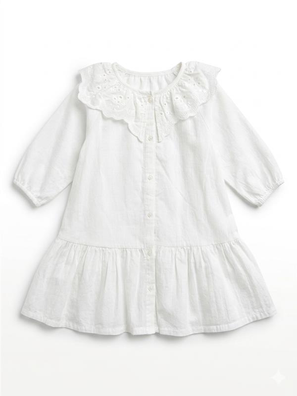 100000 Vestido boleros y encaje 3T Blanco 9800000001313