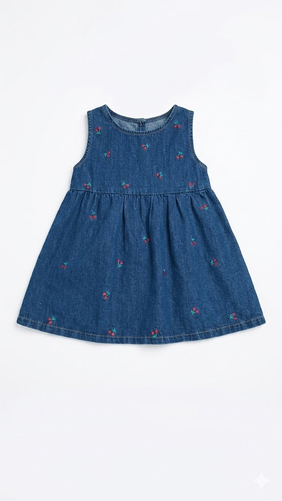 100000 Vestido Jean Fresas 3T Azul 9800000001300
