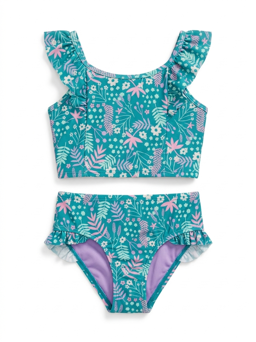 100000 Vestido de Baño Flores 9-12M Azul 9800000001138