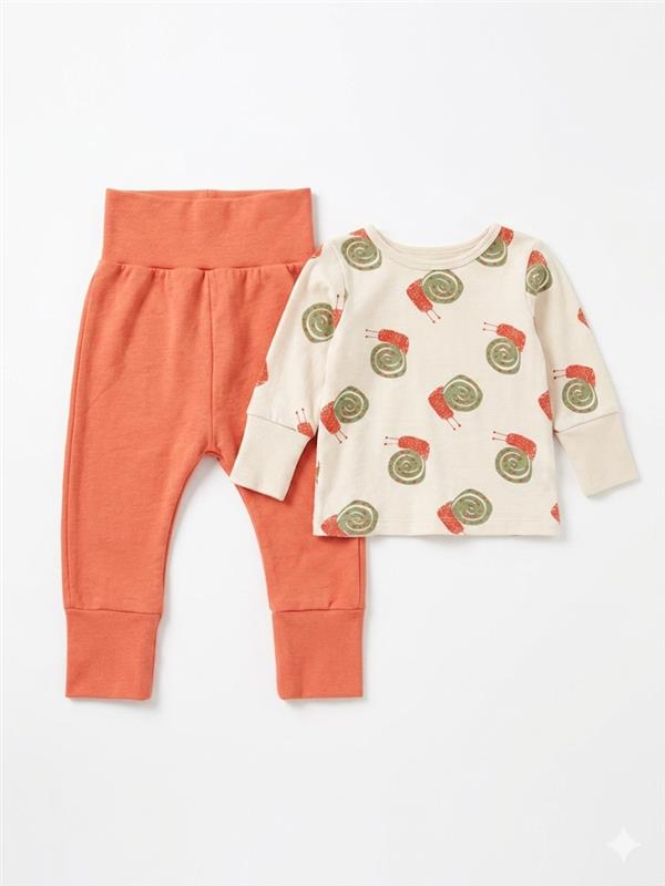 100000 Odel Caracoles 6-9M Crema - naranja 9800000001115