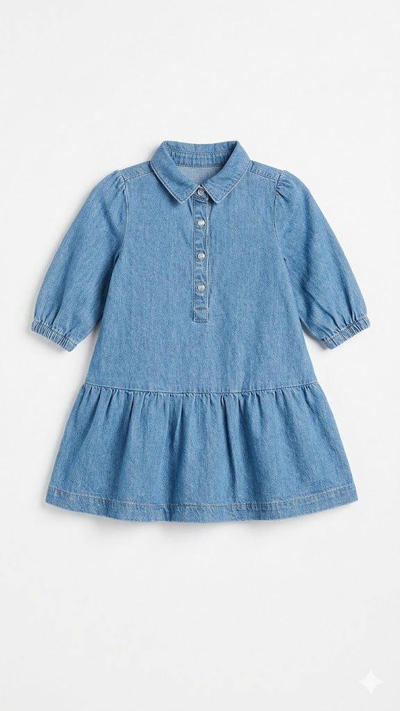 100000 Vestido jean manga larga 3T Denim 9800000001469